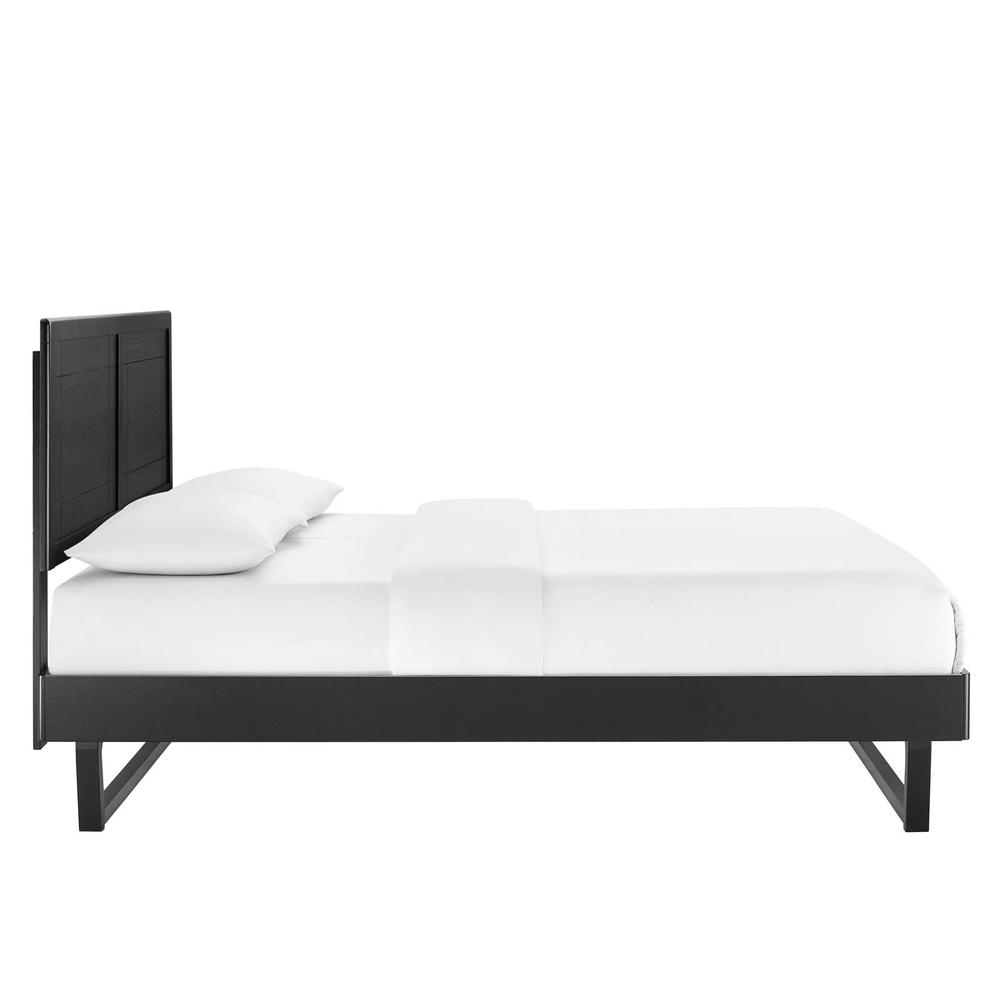 Marlee King Wood Platform Bed With Angular Frame. Picture 3