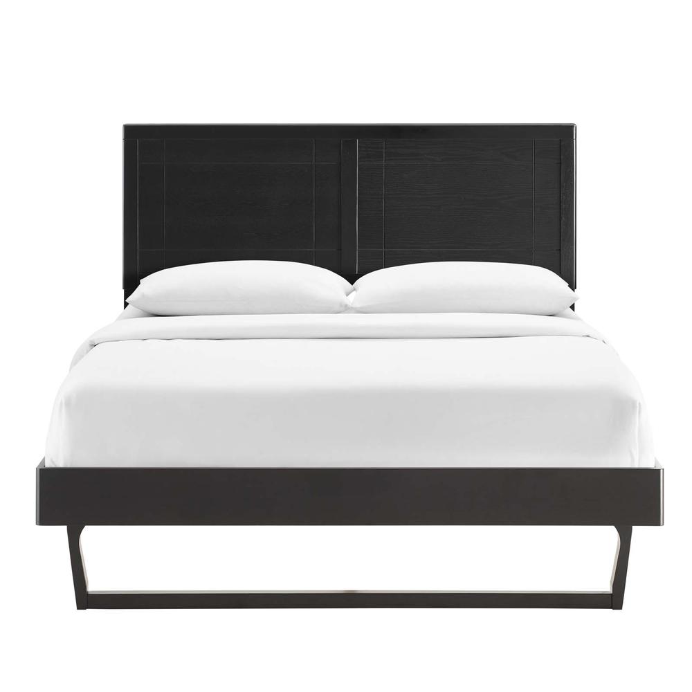 Marlee King Wood Platform Bed With Angular Frame. Picture 4