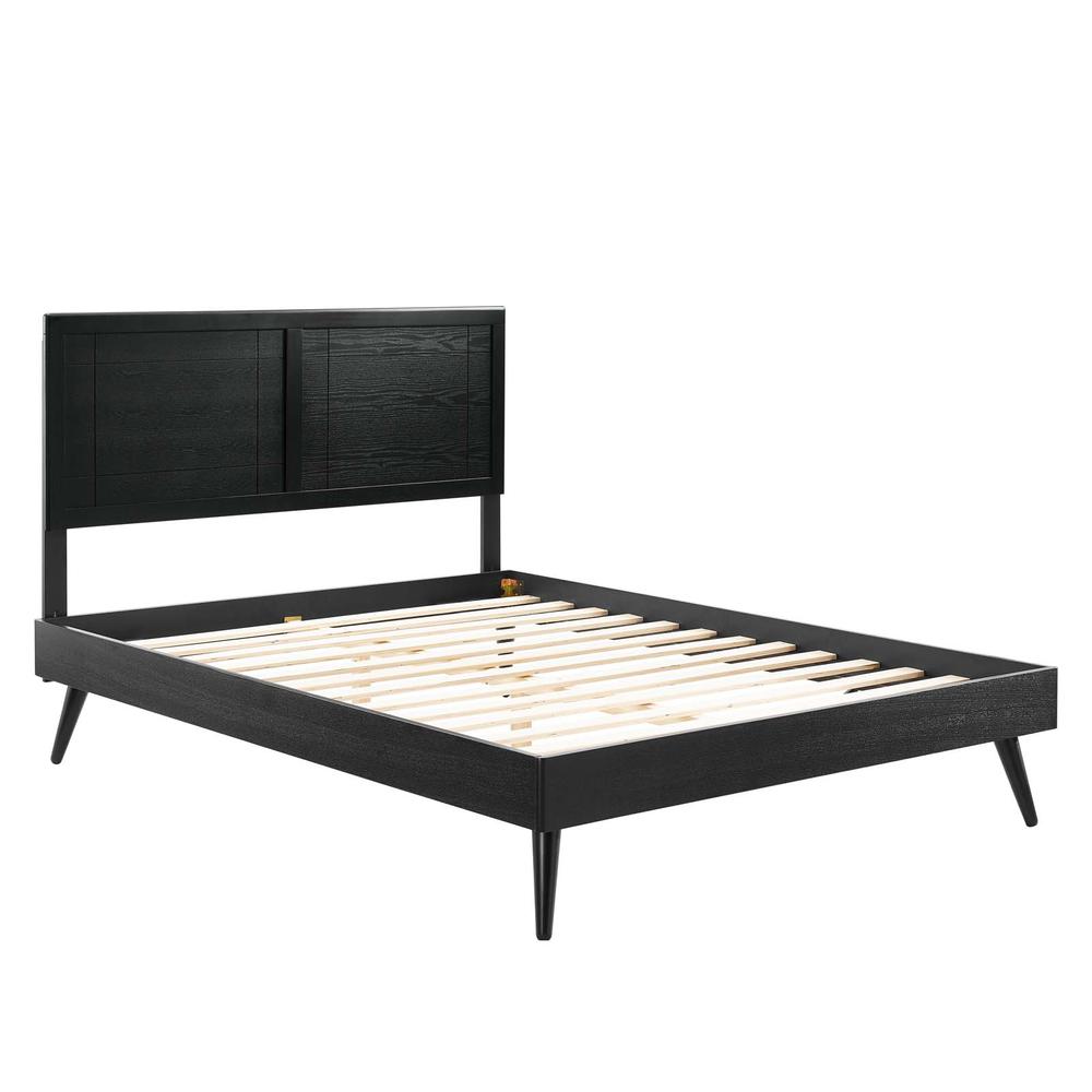 Marlee Full Wood Platform Bed With Splayed Legs. Picture 2