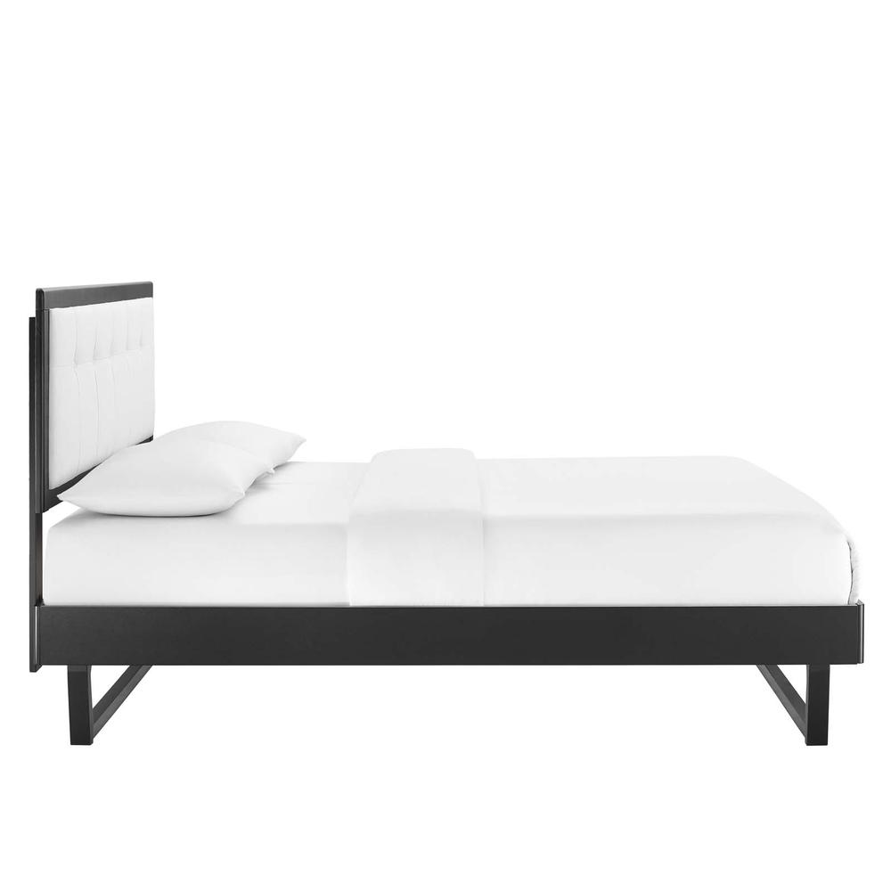 Willow Full Wood Platform Bed With Angular Frame. Picture 3