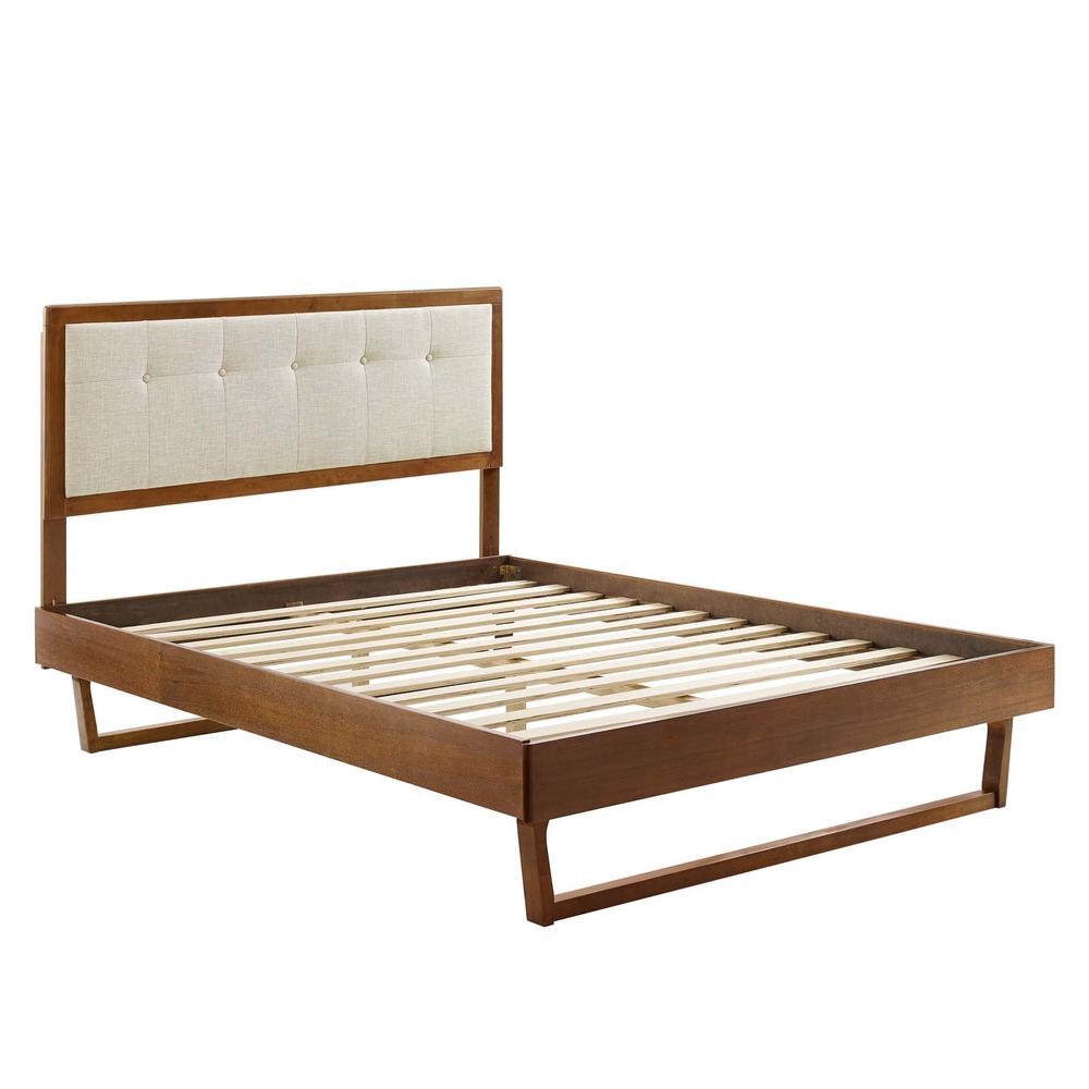 Willow Full Wood Platform Bed With Angular Frame. Picture 2