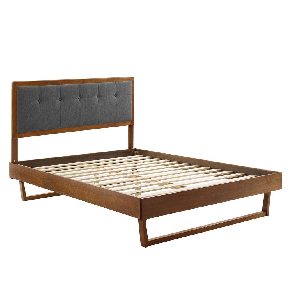 Willow Full Wood Platform Bed With Angular Frame. Picture 2