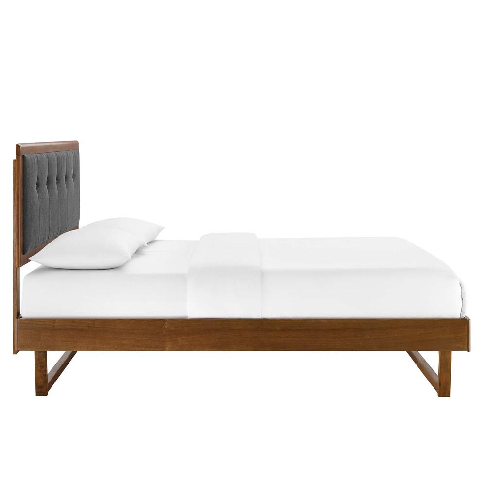 Willow Full Wood Platform Bed With Angular Frame. Picture 3