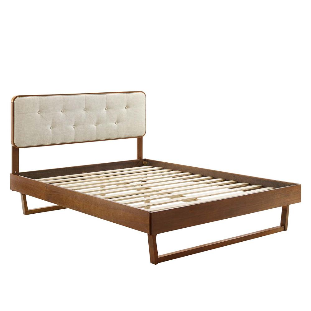 Bridgette Full Wood Platform Bed With Angular Frame. Picture 2