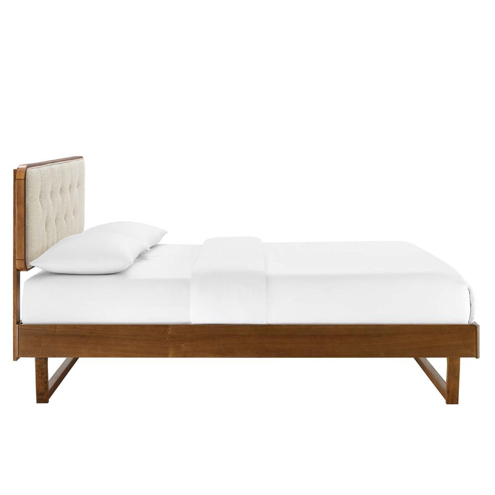 Bridgette Full Wood Platform Bed With Angular Frame. Picture 3
