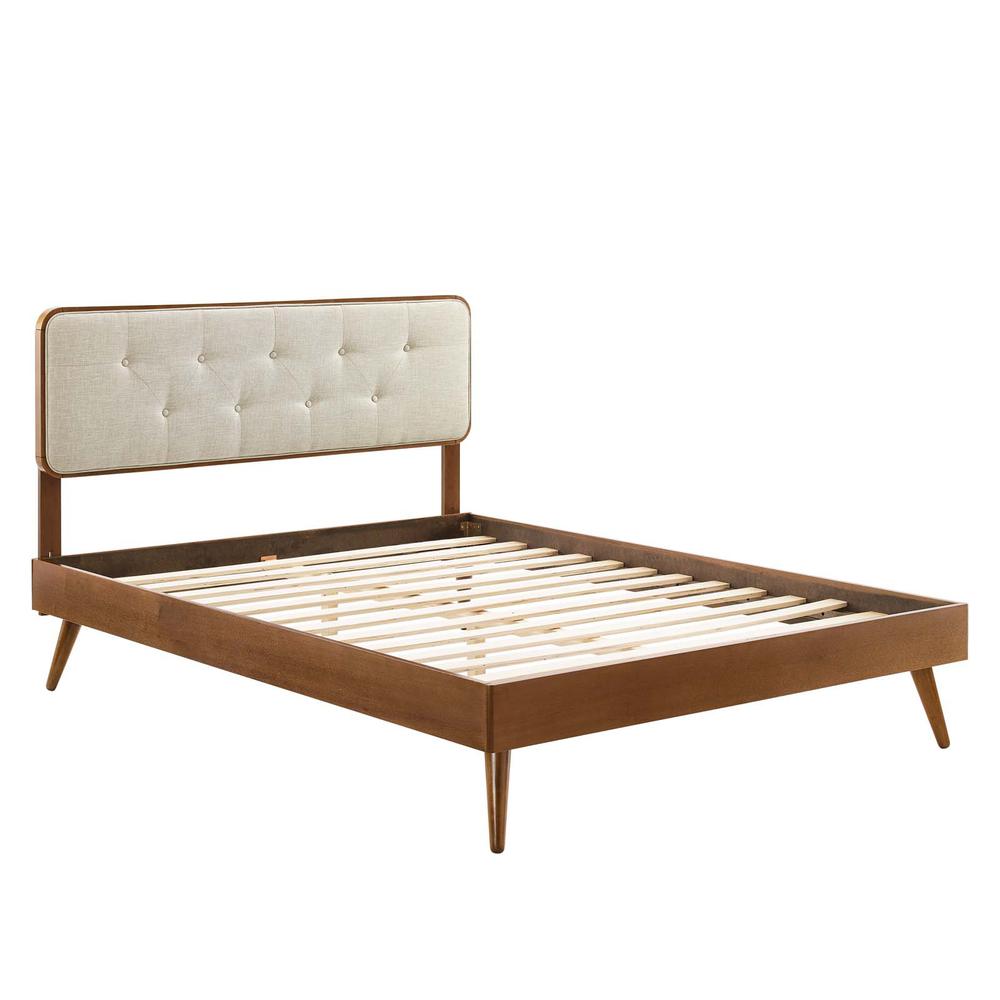 Bridgette Full Wood Platform Bed With Splayed Legs. Picture 2