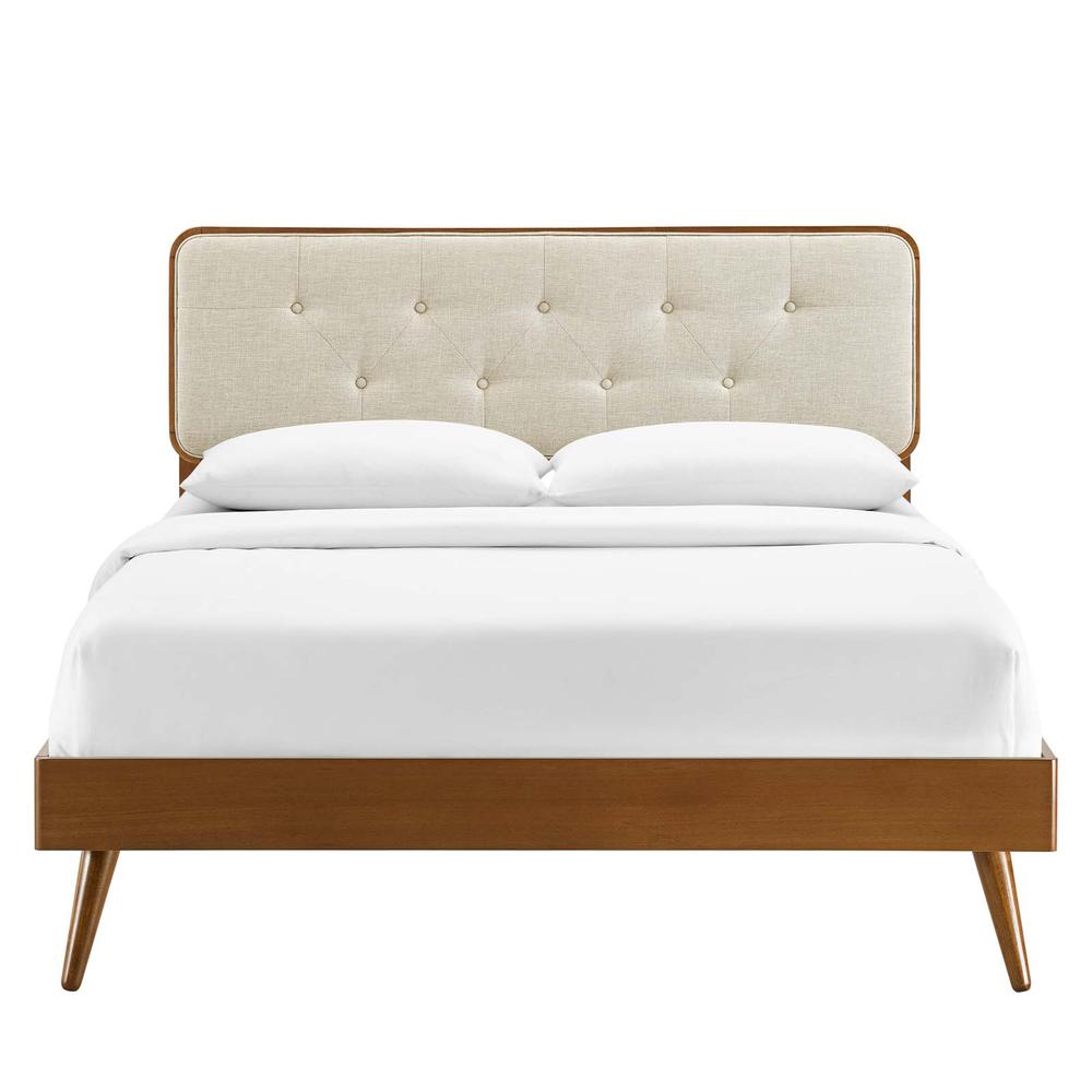 Bridgette King Wood Platform Bed With Splayed Legs. Picture 4