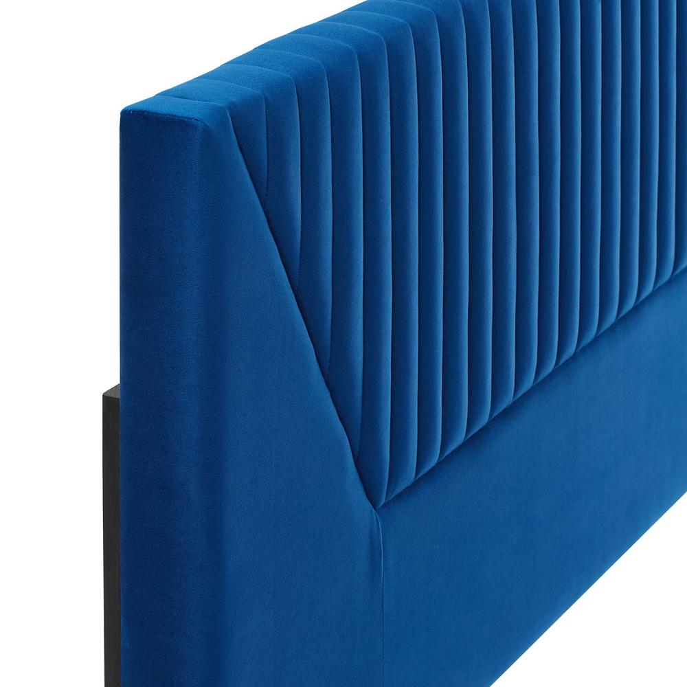 Patience Channel Tufted Performance Velvet Twin Headboard. Picture 4