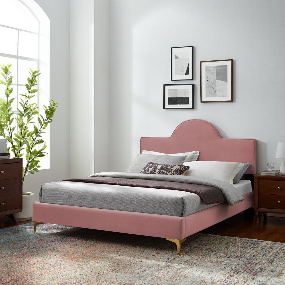 Sunny Performance Velvet Twin Bed - Dusty Rose MOD-7027-DUS. Picture 9