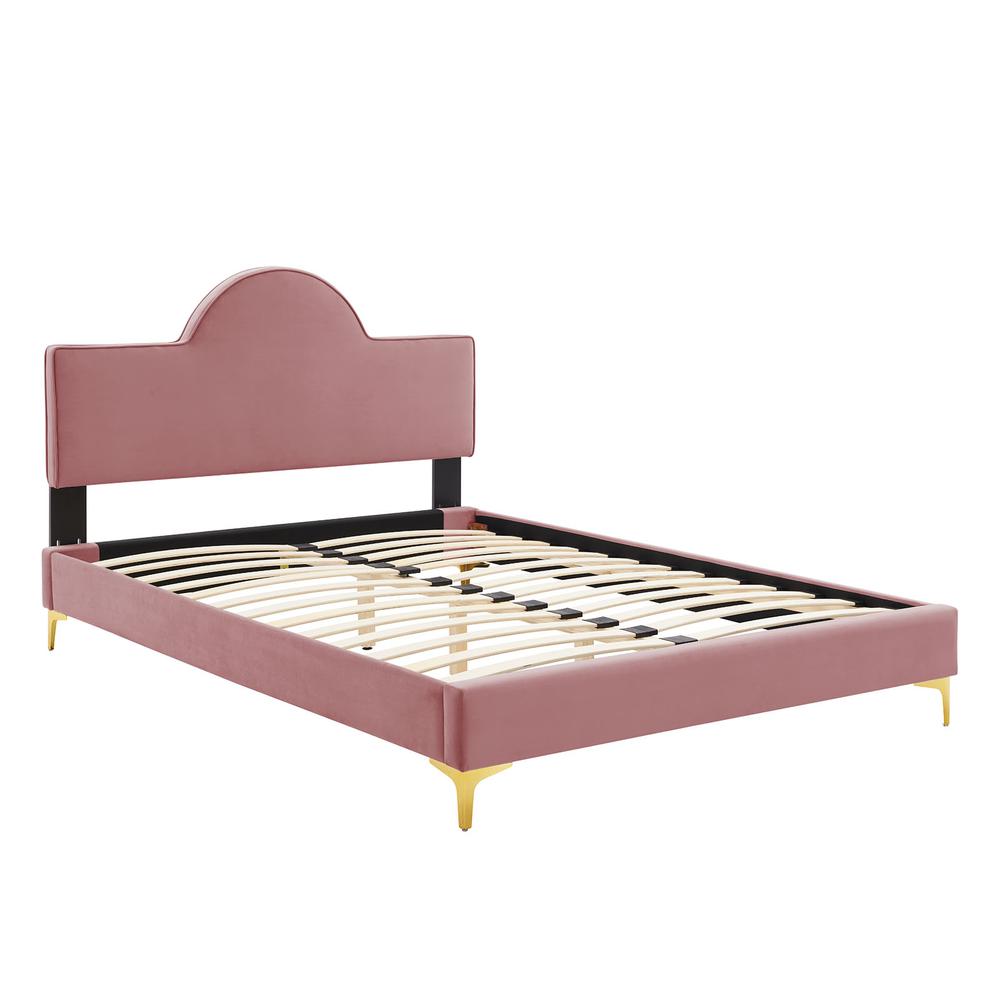 Sunny Performance Velvet Twin Bed - Dusty Rose MOD-7027-DUS. Picture 2