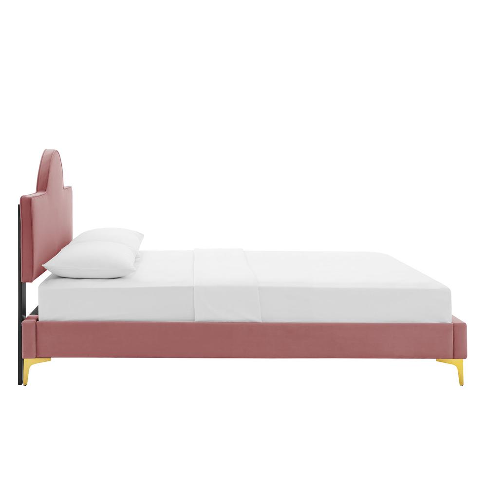 Sunny Performance Velvet Twin Bed - Dusty Rose MOD-7027-DUS. Picture 3