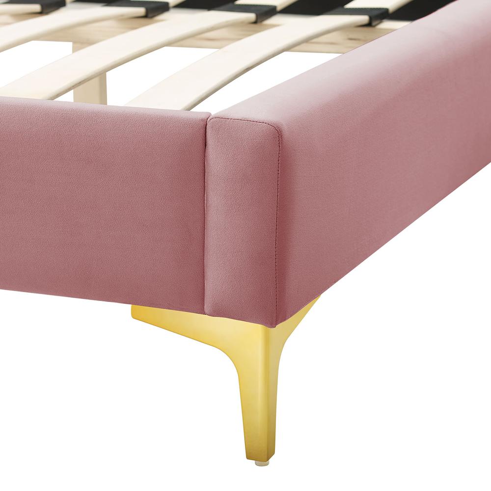 Sunny Performance Velvet Twin Bed - Dusty Rose MOD-7027-DUS. Picture 5
