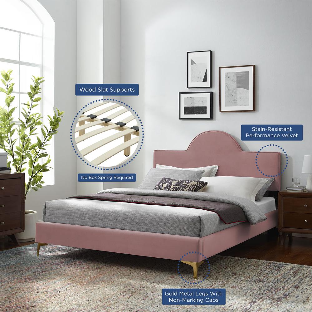 Sunny Performance Velvet Twin Bed - Dusty Rose MOD-7027-DUS. Picture 8