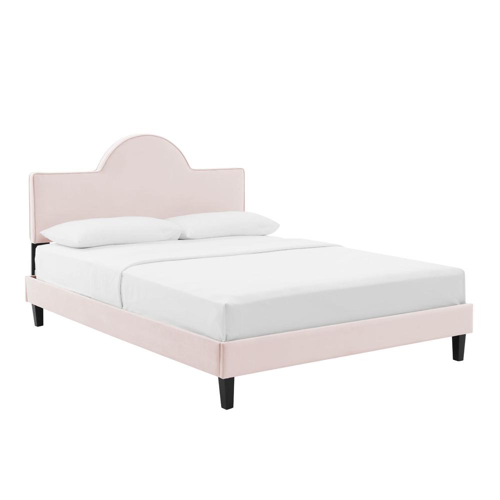 Soleil Performance Velvet Twin Bed - Pink MOD-7033-PNK. Picture 1