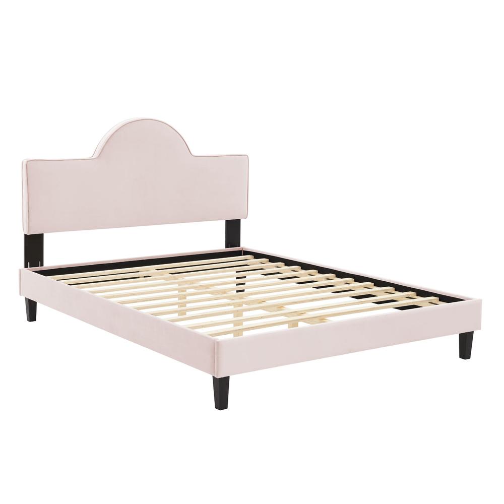 Soleil Performance Velvet Twin Bed - Pink MOD-7033-PNK. Picture 2