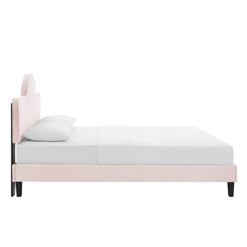 Soleil Performance Velvet Twin Bed - Pink MOD-7033-PNK. Picture 3