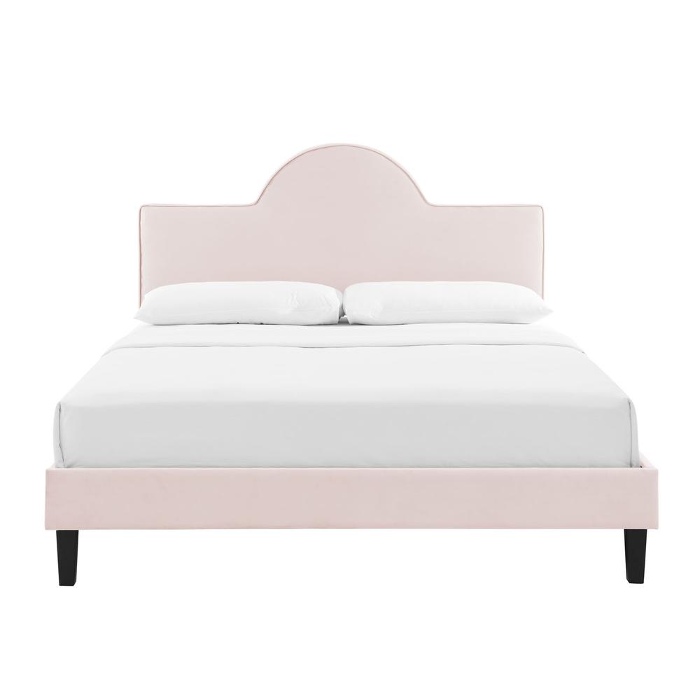 Soleil Performance Velvet Twin Bed - Pink MOD-7033-PNK. Picture 4