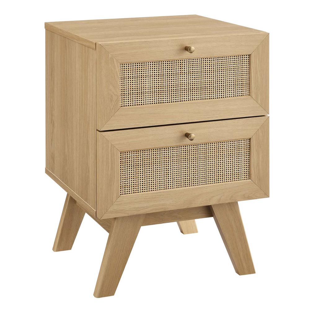 Soma 2-Drawer Nightstand, Oak. Picture 1