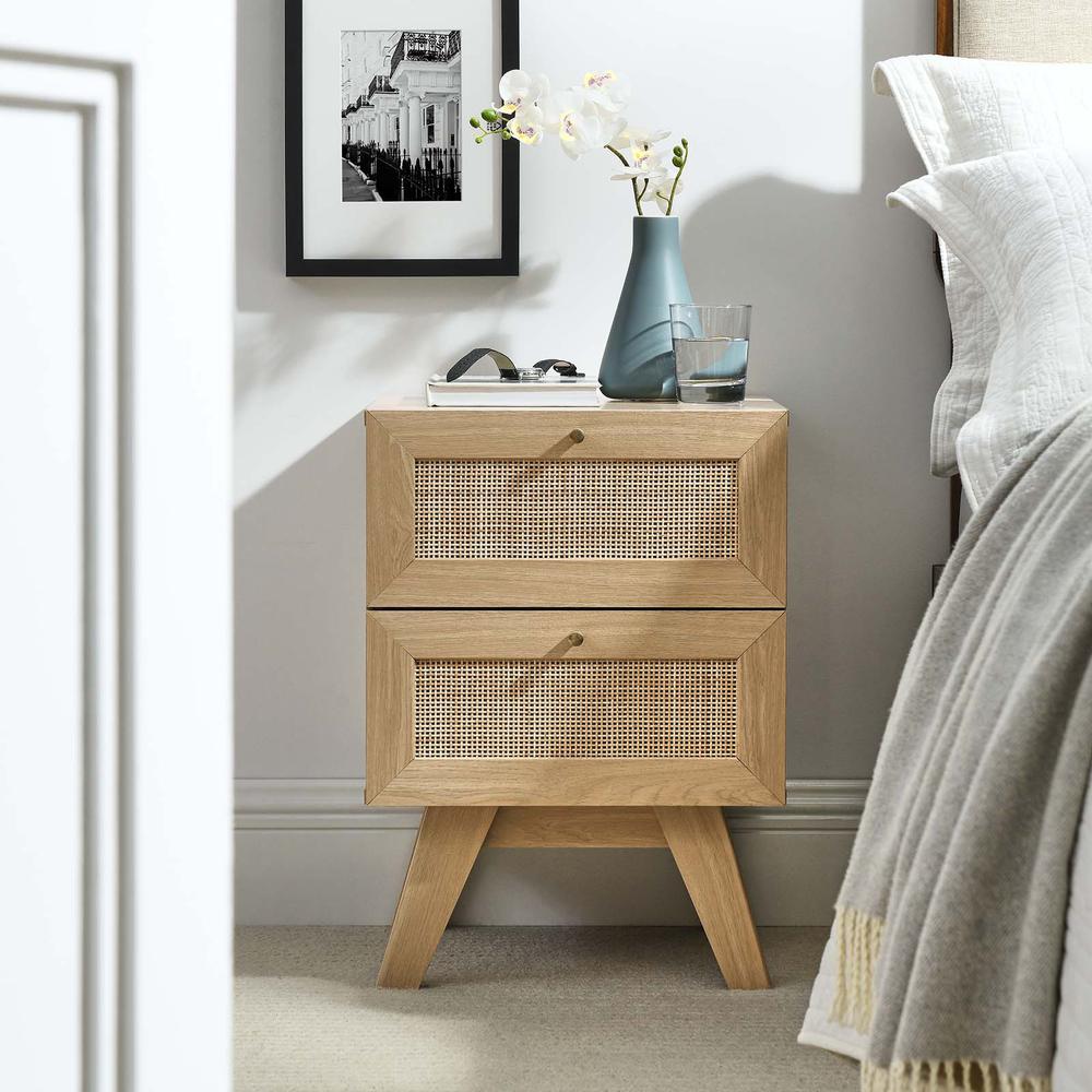 Soma 2-Drawer Nightstand, Oak. Picture 7