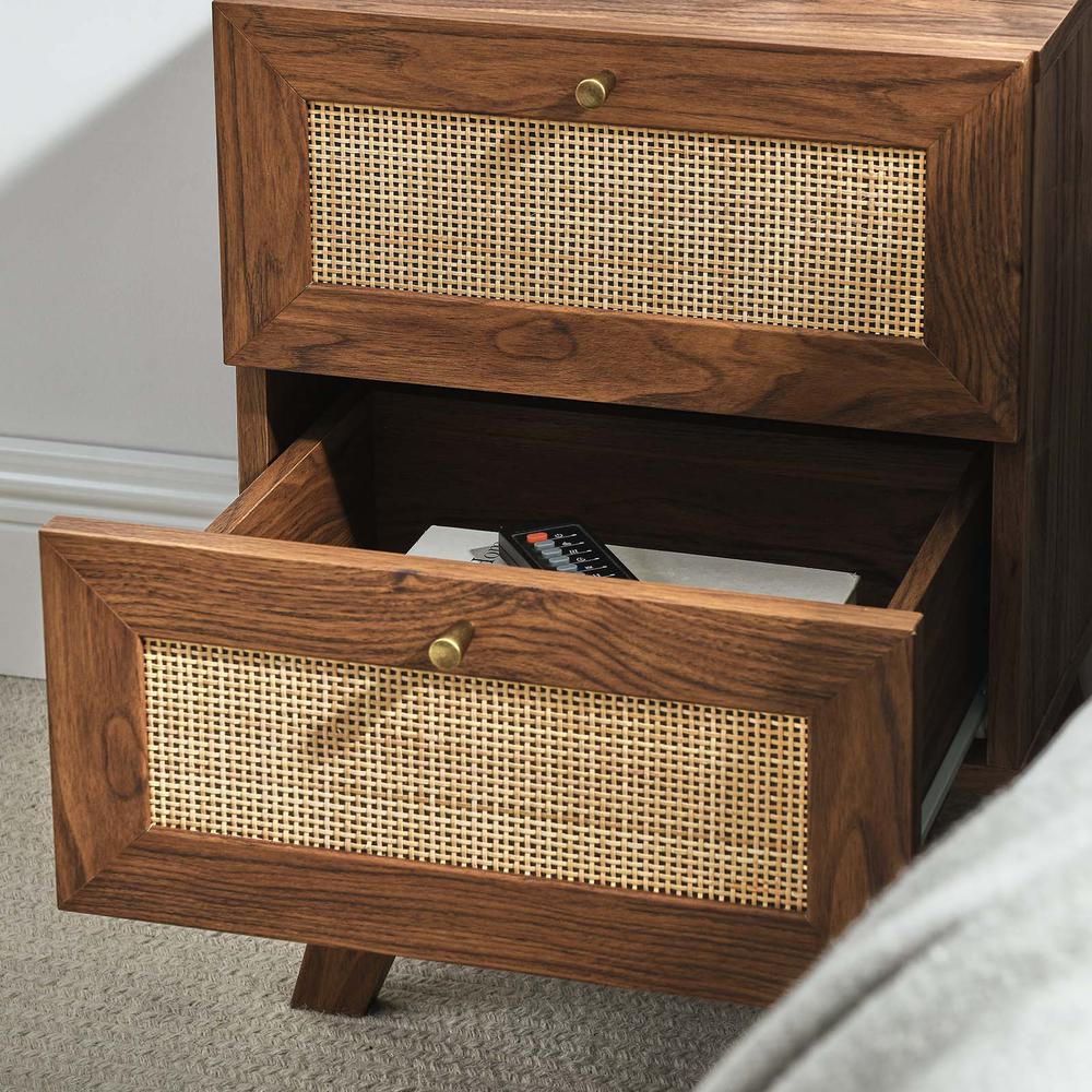 Soma 2-Drawer Nightstand, Walnut. Picture 6