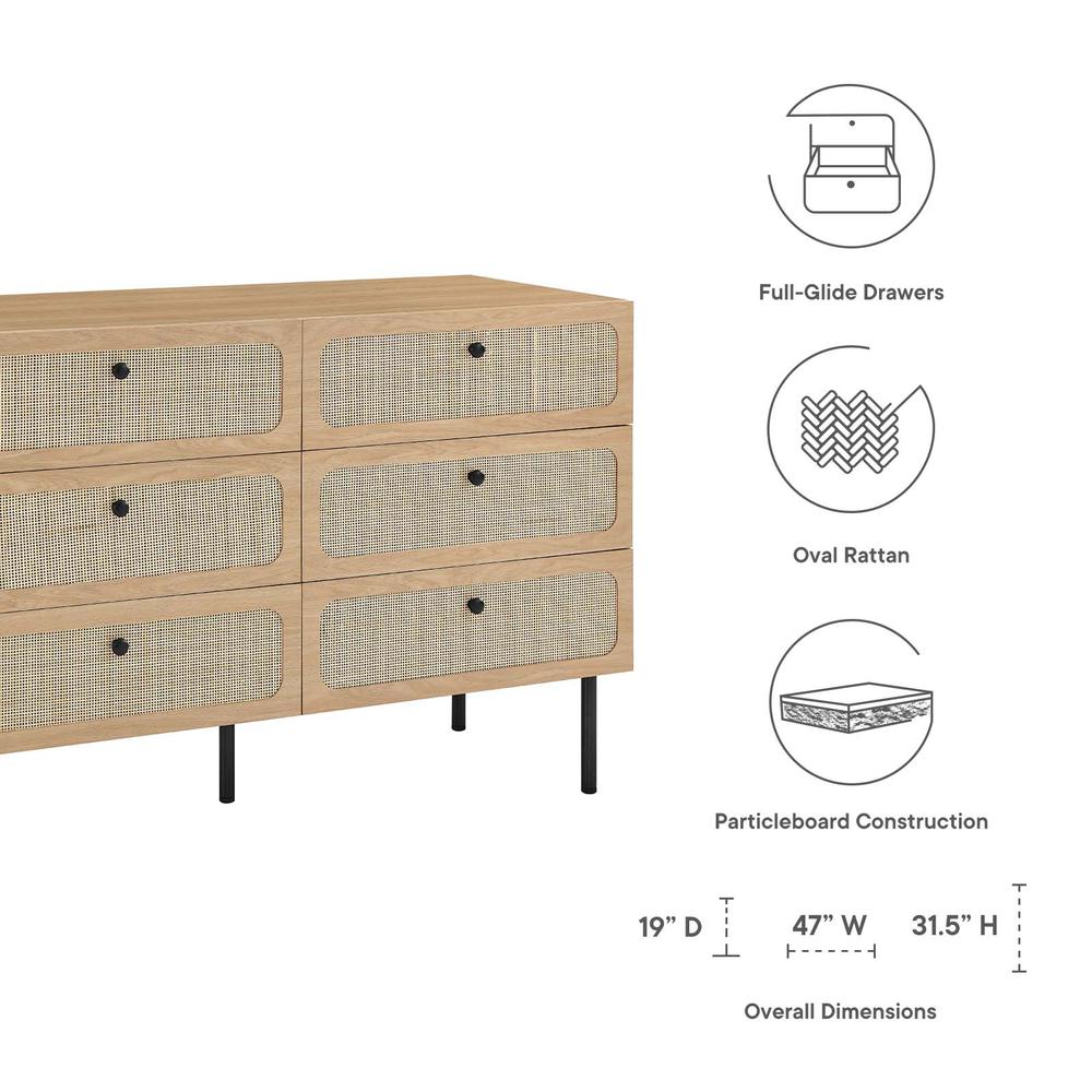 Chaucer 6-Drawer Compact Dresser. Picture 6