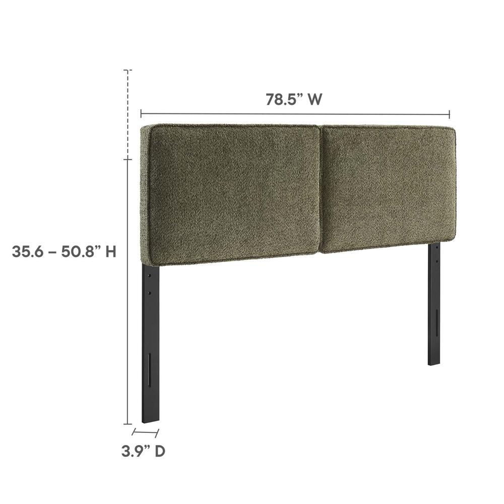 Lindee Boucle Fabric King Headboard. Picture 6