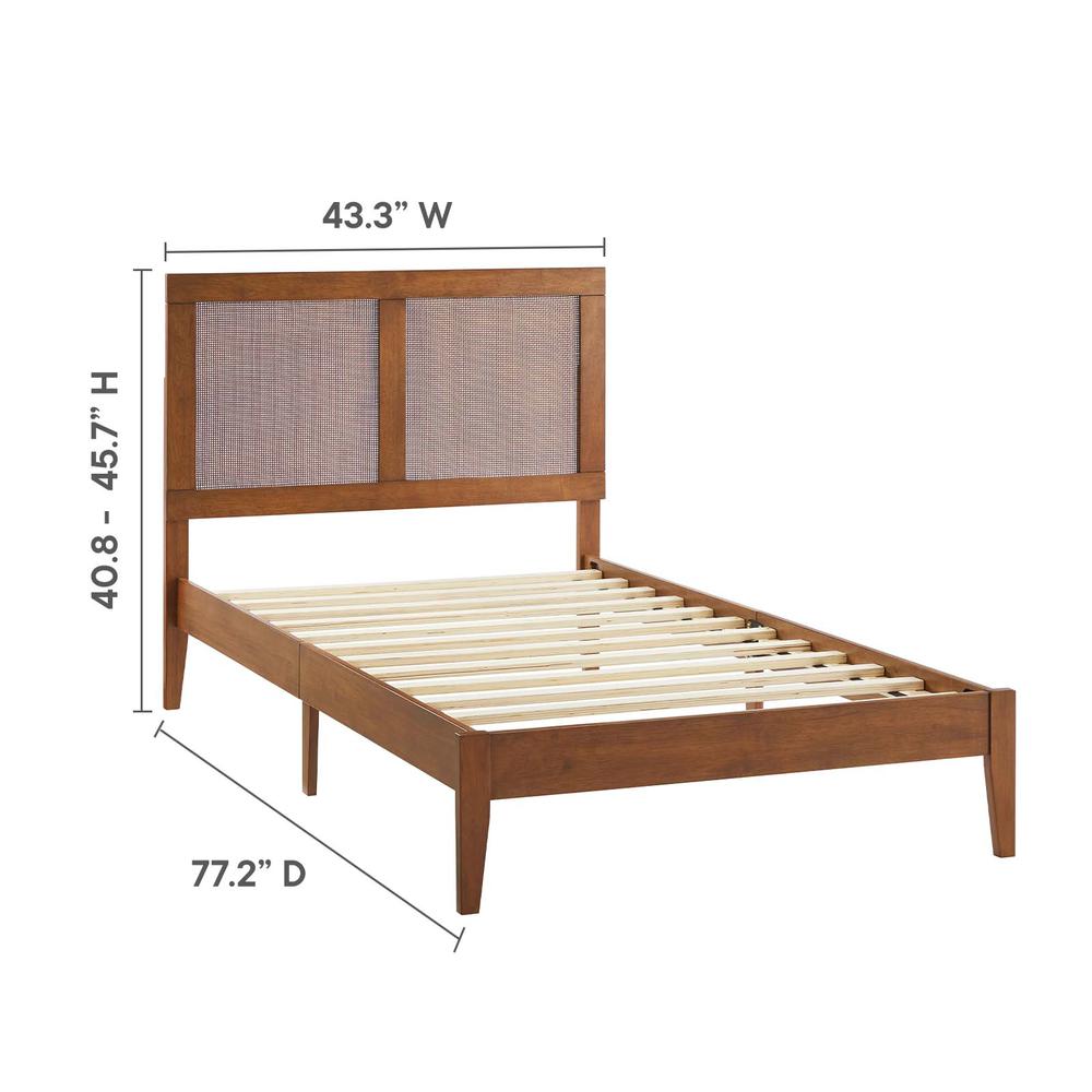Sirocco Rattan and Wood Twin Platform Bed. Picture 9