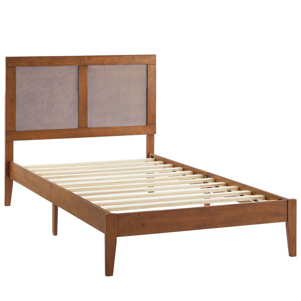 Sirocco Rattan and Wood Twin Platform Bed. Picture 2