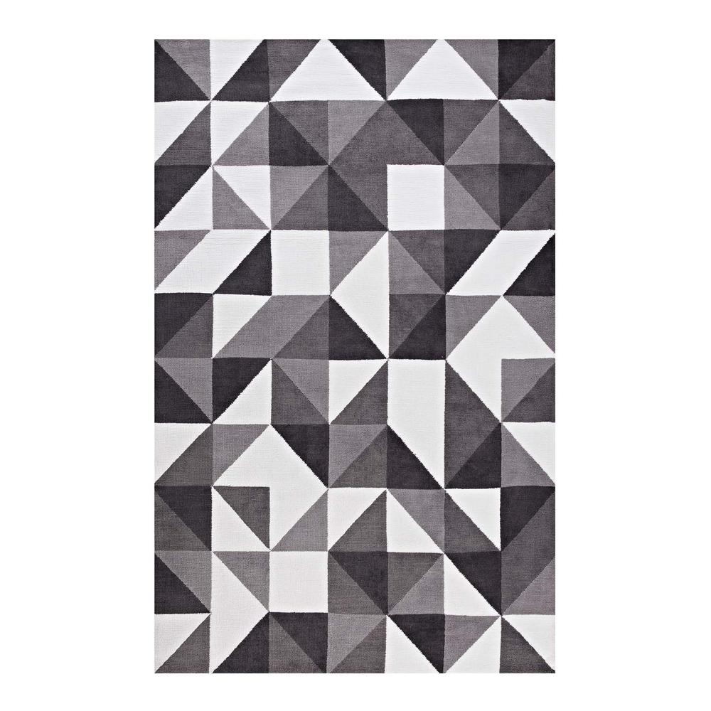 Kahula Geometric Triangle Mosaic 8x10 Area Rug. Picture 1