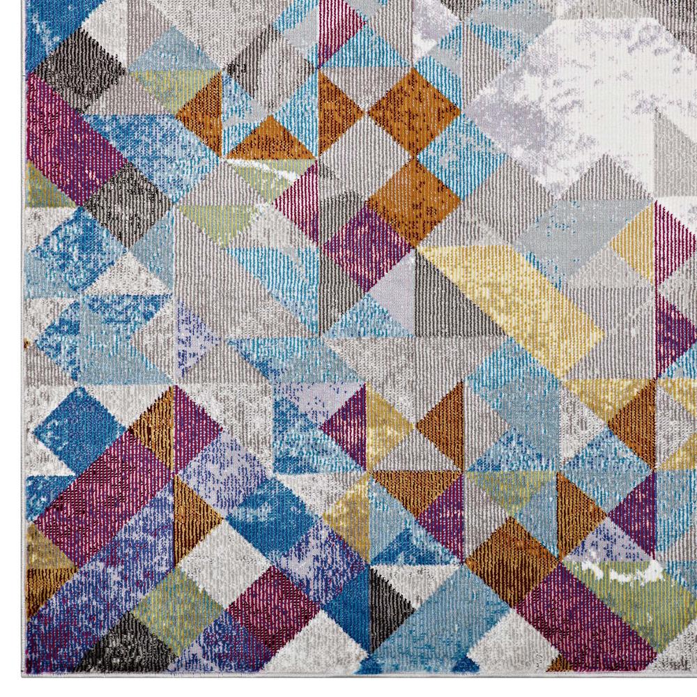 Lavendula Triangle Mosaic 4x6 Area Rug. Picture 2