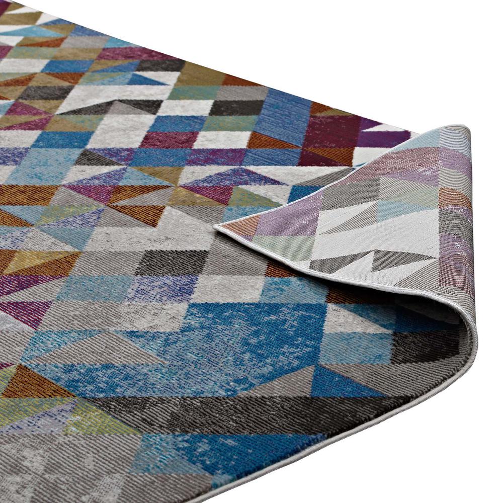 Lavendula Triangle Mosaic 4x6 Area Rug. Picture 4