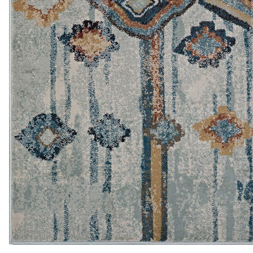 Jenica Distressed Moroccan Tribal Abstract Diamond 8x10 Area Rug. Picture 2