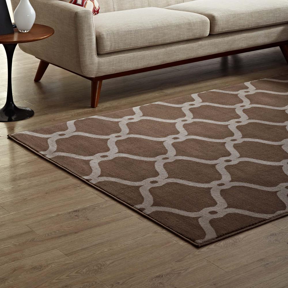 Beltara Chain Link Transitional Trellis 5x8 Area Rug. Picture 6