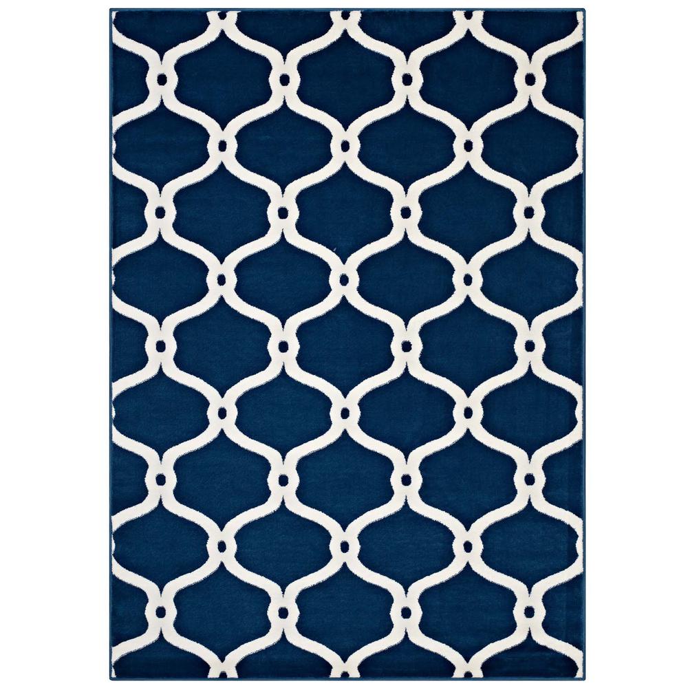 Beltara Chain Link Transitional Trellis 5x8 Area Rug. Picture 1