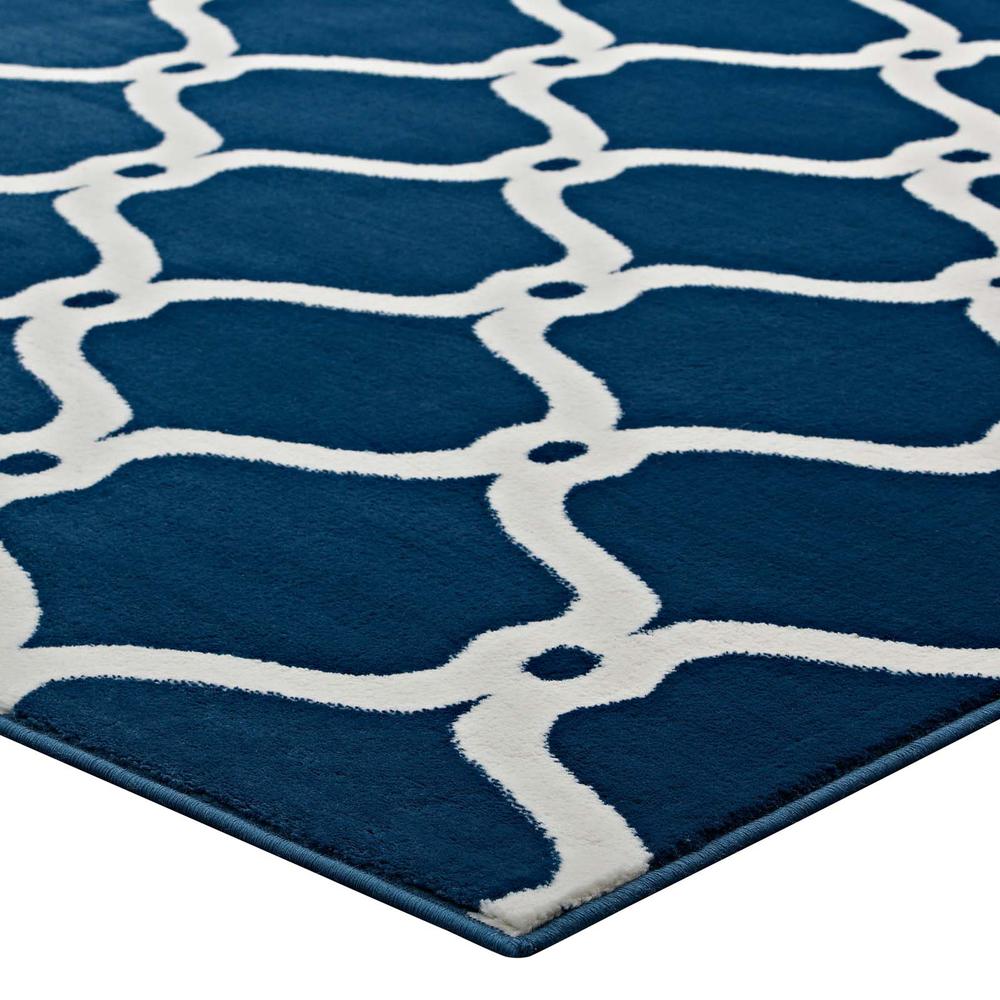 Beltara Chain Link Transitional Trellis 5x8 Area Rug. Picture 4