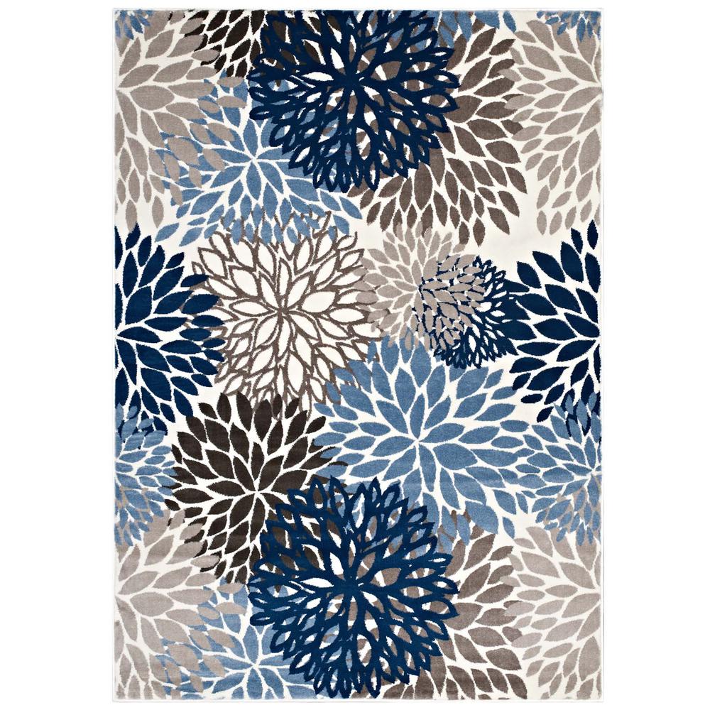 Calithea Vintage Classic Abstract Floral 4x6 Area Rug. Picture 1