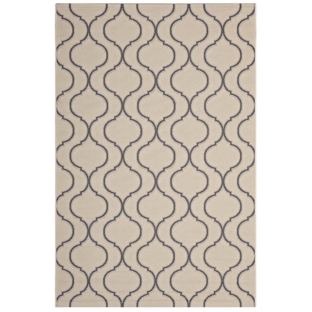 Linza Wave Abstract Trellis 5x8 Indoor and Outdoor Area Rug. Picture 1