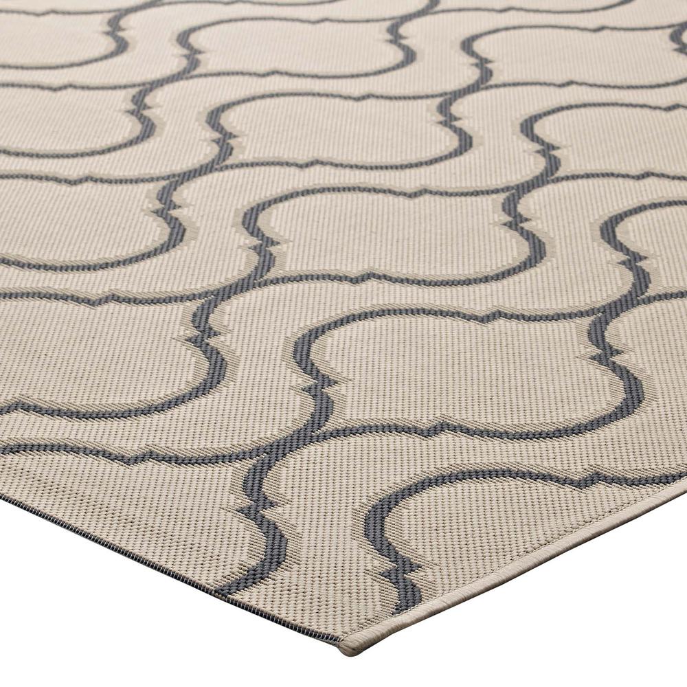 Linza Wave Abstract Trellis 5x8 Indoor and Outdoor Area Rug. Picture 4