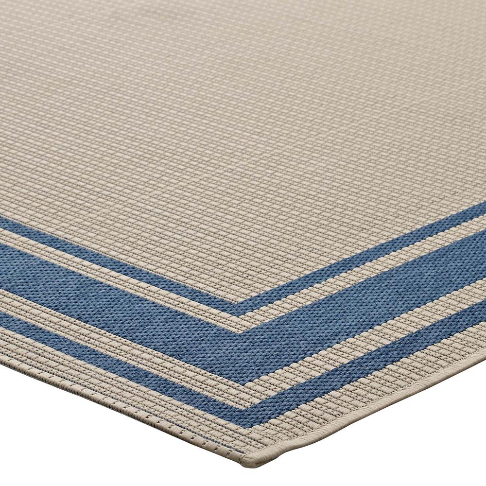 Rim Solid Border 5x8 Indoor and Outdoor Area Rug. Picture 3