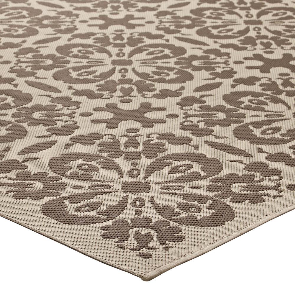 Ariana Vintage Floral Trellis 8x10 Indoor and Outdoor Area Rug. Picture 3