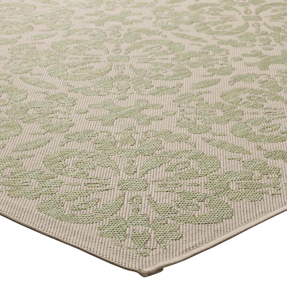 Ariana Vintage Floral Trellis 5x8 Indoor and Outdoor Area Rug. Picture 4