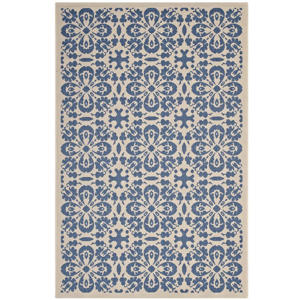 Ariana Vintage Floral Trellis 9x12 Indoor and Outdoor Area Rug. Picture 1
