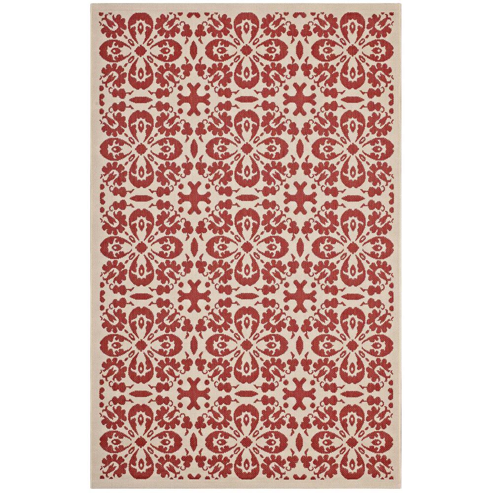 Ariana Vintage Floral Trellis 4x6 Indoor and Outdoor Area Rug. Picture 1
