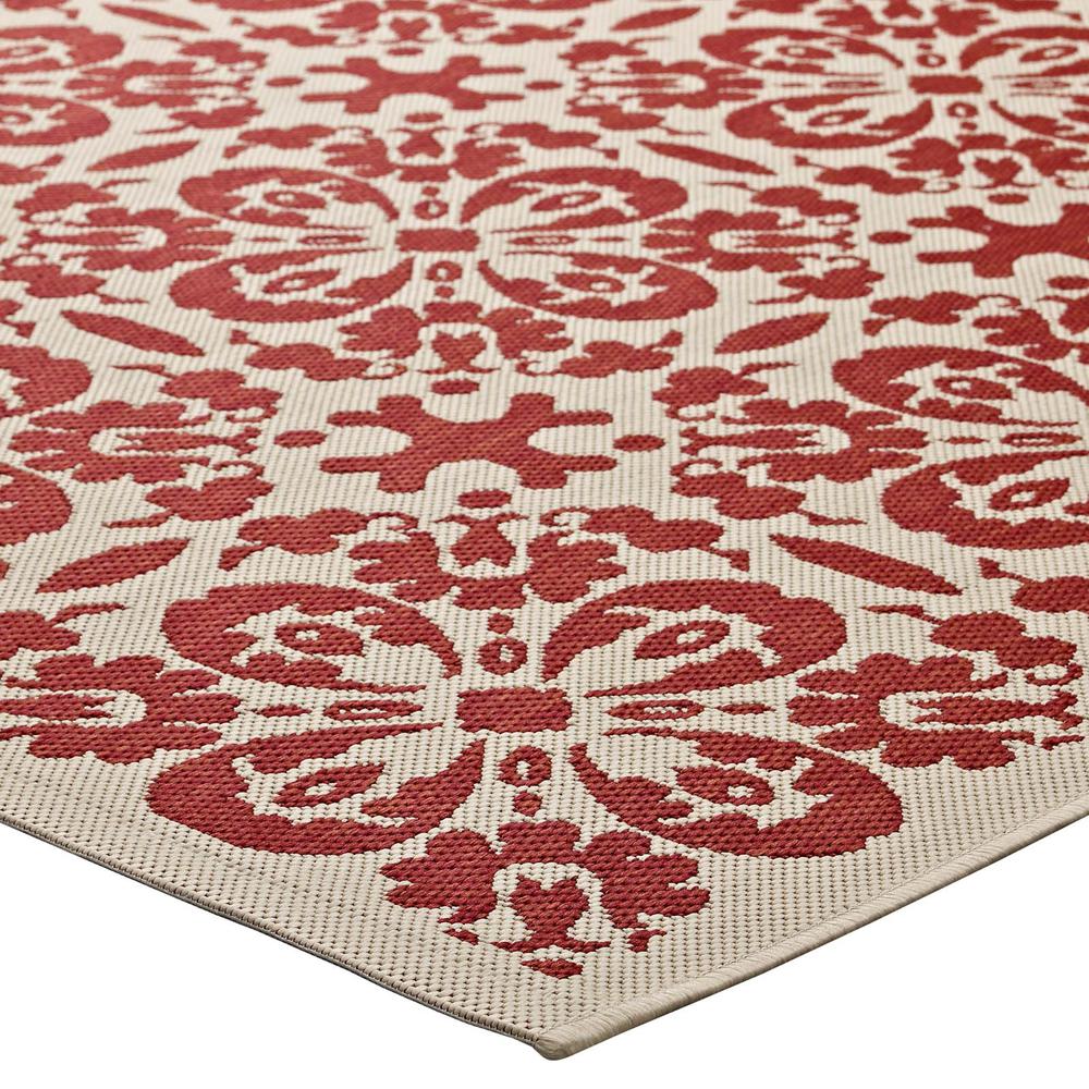 Ariana Vintage Floral Trellis 8x10 Indoor and Outdoor Area Rug. Picture 4