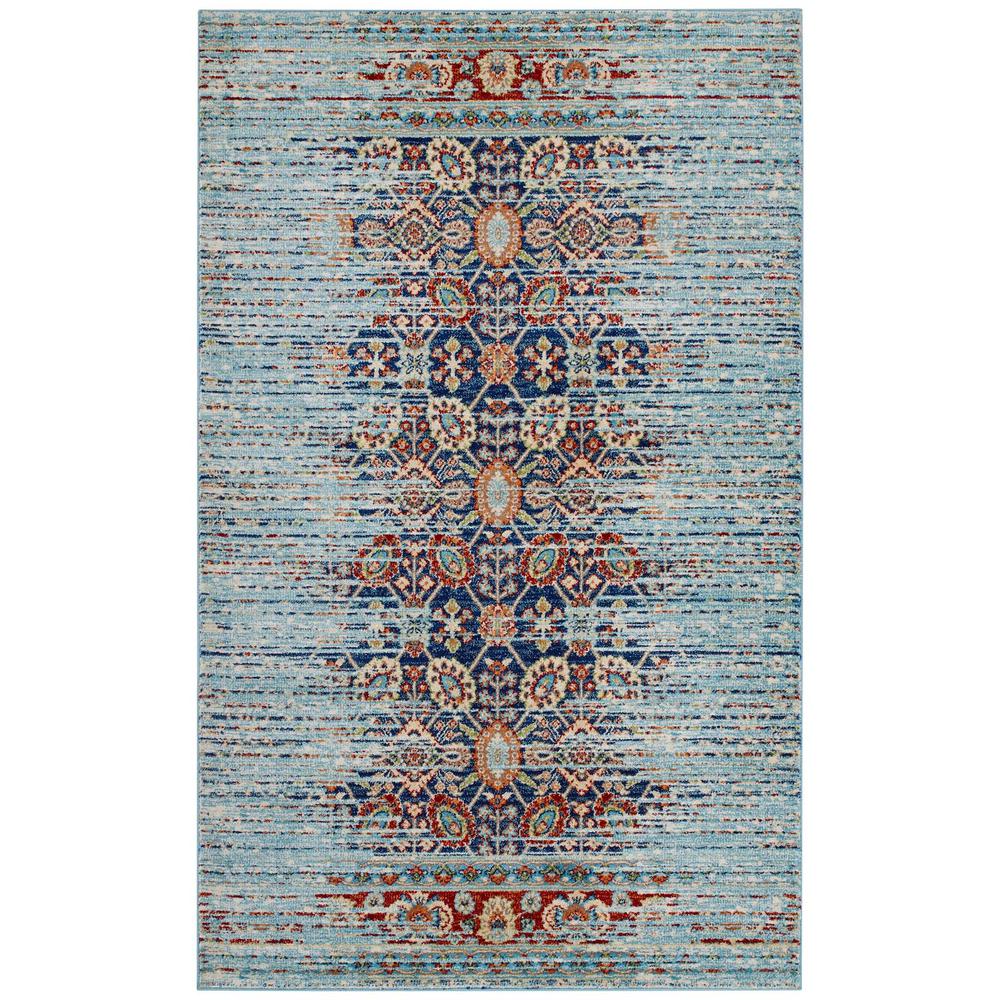 Naria Distressed Persian Medallion 8x10 Area Rug. Picture 1