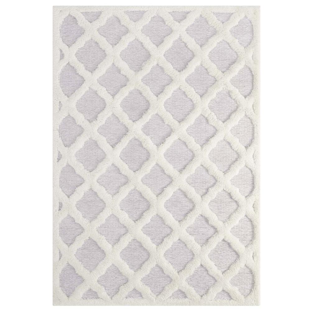 Regale Abstract Moroccan Trellis 5x8 Shag Area Rug. The main picture.