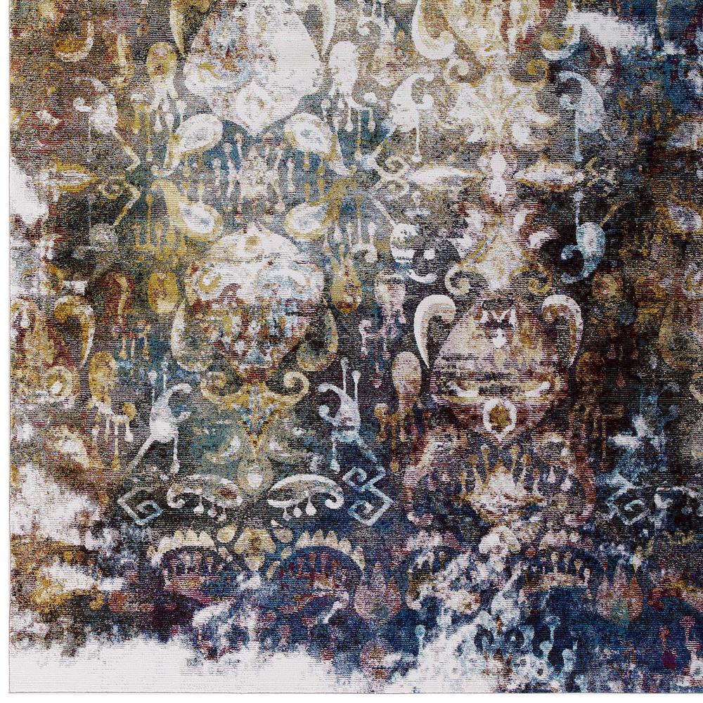 Success Jayla Transitional Distressed Vintage Floral Moroccan Trellis 4x6 Area Rug - Multicolored R-1160A-46. Picture 2