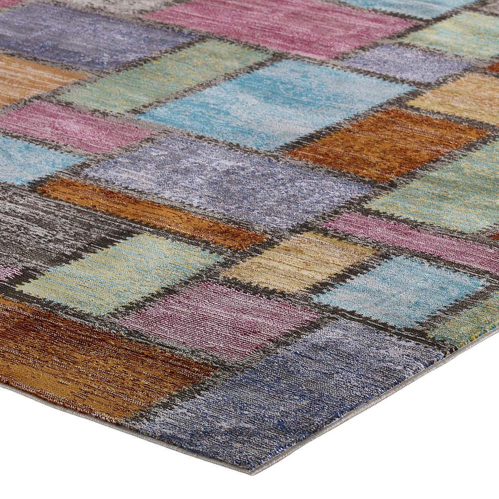 Success Nyssa Abstract Geometric Mosaic 4x6 Area Rug. Picture 3