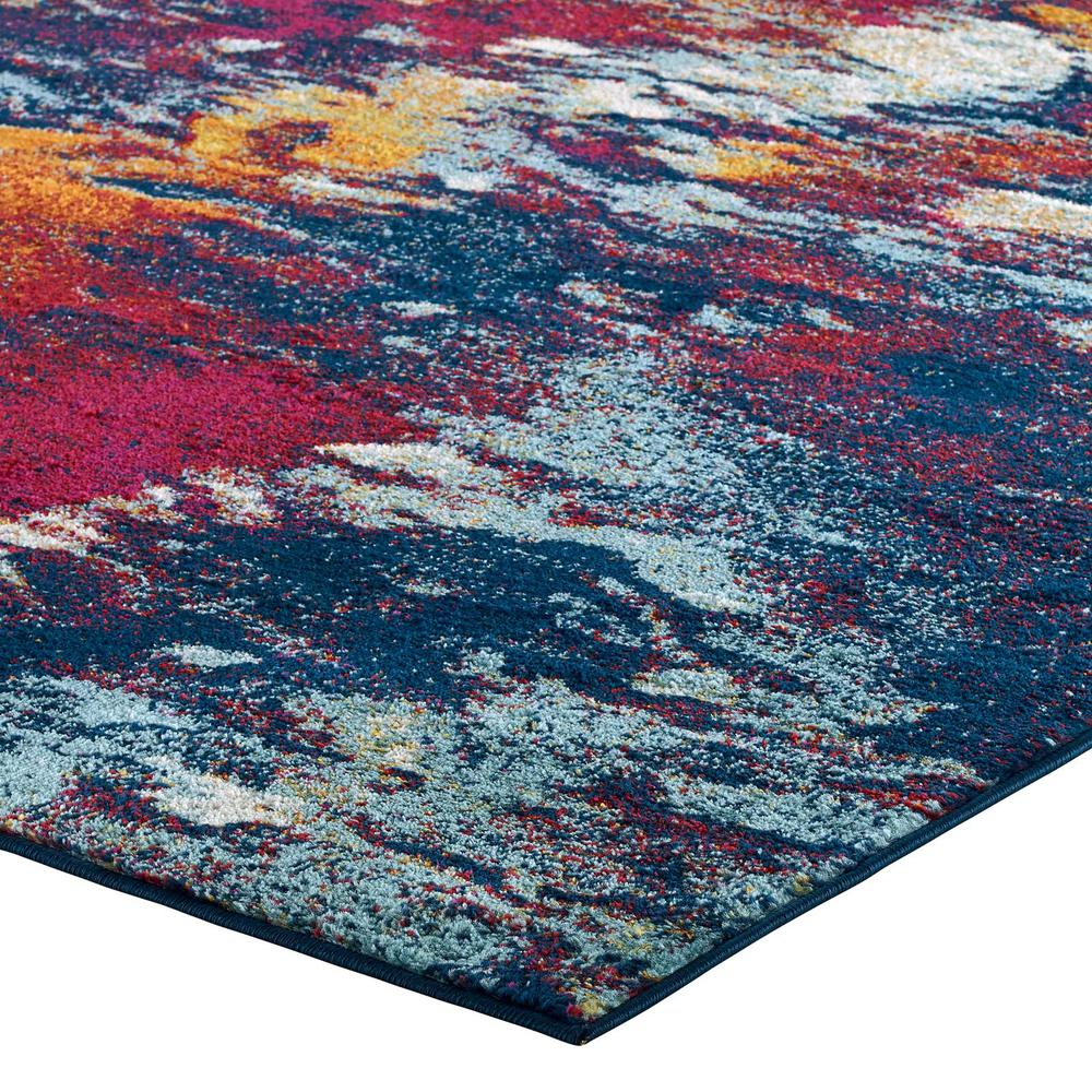 Entourage Foliage Contemporary Modern Abstract 5x8 Area Rug. Picture 3