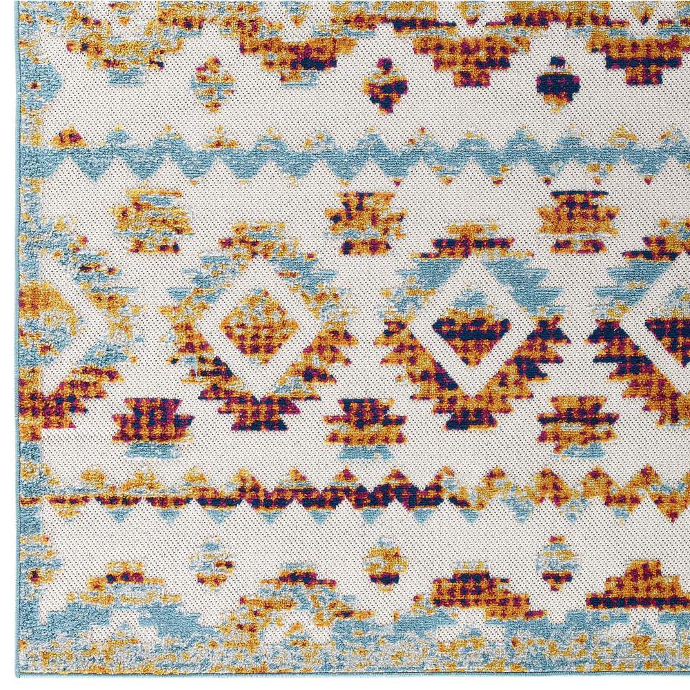 Reflect Takara Abstract Diamond Moroccan Trellis 8x10 Indoor and Outdoor Area Rug - Multicolored R-1180B-810. Picture 2